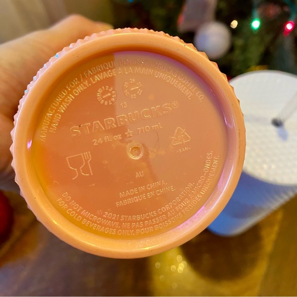 Starbucks Pink and White studded 24oz Tumblers - Picture 8 of 9
